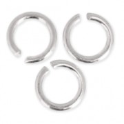 4X0.7mm Open Jump Rings - European-made - fine silver plating x50|raw }}