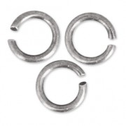 4X0.7mm Open Jump Rings - European-made - Antique Silver Tone x50