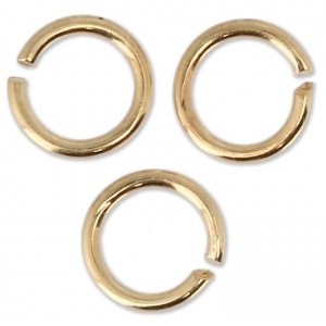 7x1mm Open Jump Rings - European-made -fine Gold plated x50