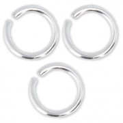 9x1.2mm Open Jump Rings - European-made - fine silver plating x25