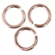 5.5x0.8mm Open Jump Rings - European-made - Rose Gold Tone x50