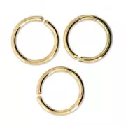10x1mm Open Jump Rings - European-made - Fine Gold Plated x25