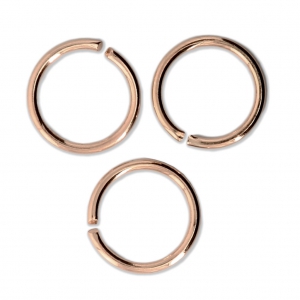 10x1mm Open Jump Rings - European-made - Rose Gold Tone x25