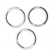 10x1mm Open Jump Rings - European-made - fine silver plating x25|raw }}