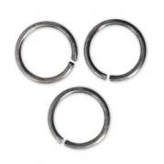 10x1mm Open Jump Rings - European-made - Antique Silver Tone x25|raw }}
