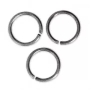 10x1mm Open Jump Rings - European-made - Antique Silver Tone x25