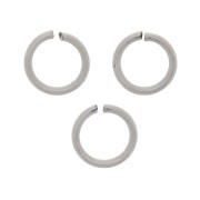 6X0.8mm Open Jump Rings - European-made - Antique Silver Tone x50|raw }}