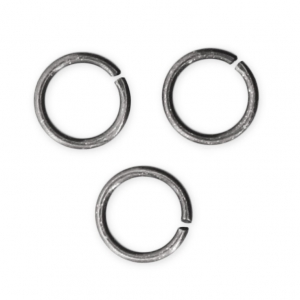 6X0.7mm Open Jump Rings - European-made - Antique Silver Tone x50