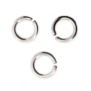 5X0.8mm Open Jump Rings - European-made - fine silver plating x50|raw }}