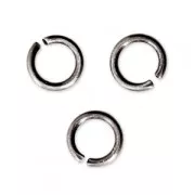 5X0.8mm Open Jump Rings - European-made - Antique Silver Tone x50