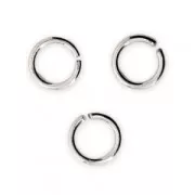 Jumprings open 5X0.7 mm - European-made - fine silver plating x50