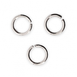 Jumprings open 5X0.7 mm - European-made - fine silver plating x50