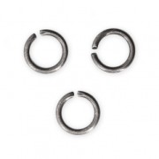 5X0.7mm Open Jump Rings - European-made - Antique Silver Tone x50