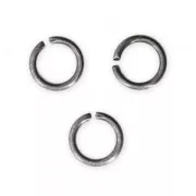 5X0.7mm Open Jump Rings - European-made - Antique Silver Tone x50