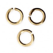 6X1mm Open Jump Rings - European-made -fine Gold plated x50