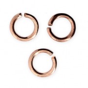 6X1mm Open Jump Rings - European-made - Rose Gold Tone x50