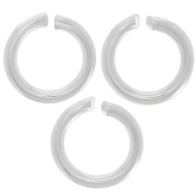 Jumprings open 6X1 mm - European-made - Fine silver plating x50