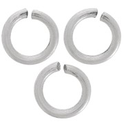 6X1mm Open Jump Rings - European-made - Antique Silver Tone x50|raw }}