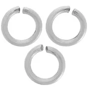 6X1mm Open Jump Rings - European-made - Antique Silver Tone x50