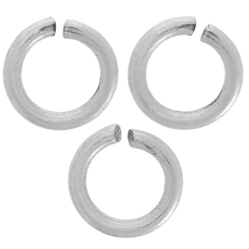 6X1mm Open Jump Rings - European-made - Antique Silver Tone x50
