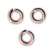 5x1mm Open Jump Rings - European-made - Rose Gold Tone x50