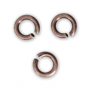 5x1mm Open Jump Rings - European-made - Copper Tone x50