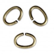 Oval jumprings open 9.5x6.4x1.2 mm - European-made - Bronze Tone x25|raw }}
