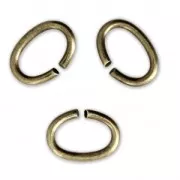 Oval jumprings open 9.5x6.4x1.2 mm - European-made - Bronze Tone x25
