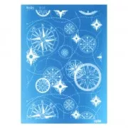 Silk Screen Moiko for Polymer Clay 74x105 mm -  Compass Rose 9.31