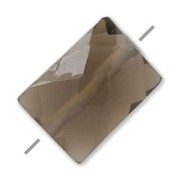 Bead Faceted rectangle Smoky Quartz 5x7 mm x1