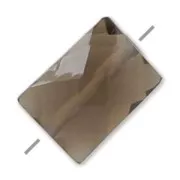 Bead Faceted rectangle Smoky Quartz 5x7 mm x1