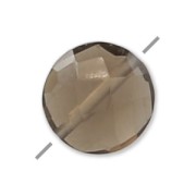 Bead Faceted puck Smoky Quartz 6 mm x1|raw }}