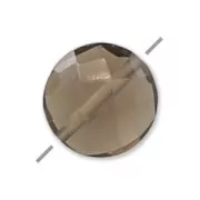 Bead Faceted puck Smoky Quartz 6 mm x1