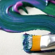 Set of 8 round and flat silk brushes Pébéo - Beau Blanc