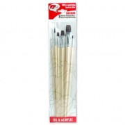 8 round anf flat polyamide brushes Pop Art Pébéo - Brown|raw }}