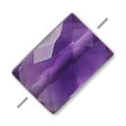 Bead Faceted rectangle amethyst 5x7 mm x1|raw }}