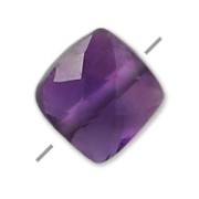 Bead Faceted square Amethyste 6 mm x1|raw }}
