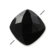 Bead Faceted square Black Onyx 6 mm x1