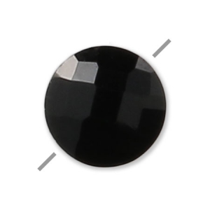 Bead Faceted puck Black Onyx 6 mm x1