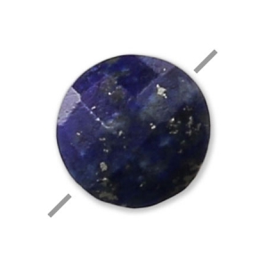 Bead Faceted puck Lapis Lazuli 6 mm x1