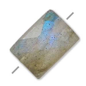 Bead Faceted rectangle labradorite 5x7 mm x1
