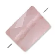 Bead Faceted rectangle Quartz Rose 5x7 mm x1