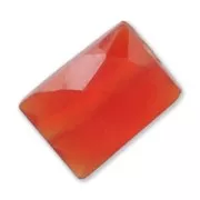Bead Faceted rectangle cornaline Imitation 5x7 mm x1