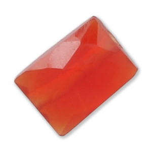 Bead Faceted rectangle cornaline Imitation 5x7 mm x1
