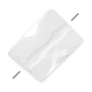 Bead Faceted rectangle Rock Crystal 5x7 mm x1