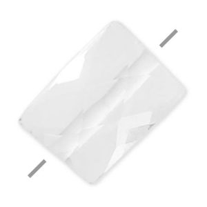 Bead Faceted rectangle Rock Crystal 5x7 mm x1