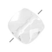 Bead Faceted square Rock Crystal 6 mm x1|raw }}