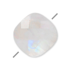 Bead Faceted square Moonstone 6 mm x1