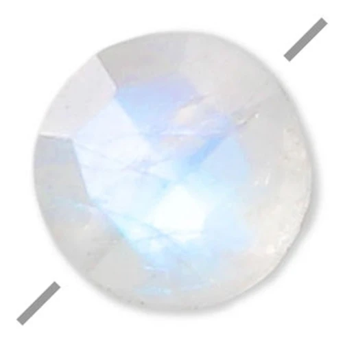 Bead Faceted puck Moonstone 6 mm x1