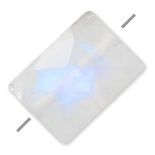 Bead Faceted rectangle Moonstone 5x7 mm x1
